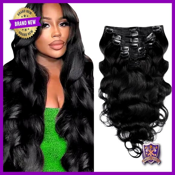 26 Inch Clip In Human Hair Extensions Body Wave 120g 7 Pieces main image 6